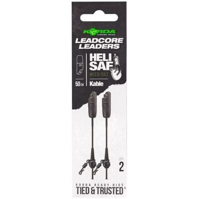 Korda Leadcore Leader Heli Safe Weed/Silt 50cm