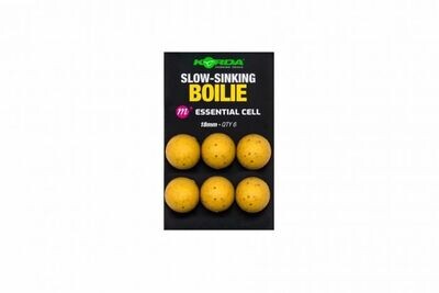 Korda Slow Sinking Boilie Essential Cell 18mm - 6 pcs