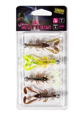Fox Rage Ultra UV Micro Critter Mixed Colour Loaded Lure Pack - 5cm/3g