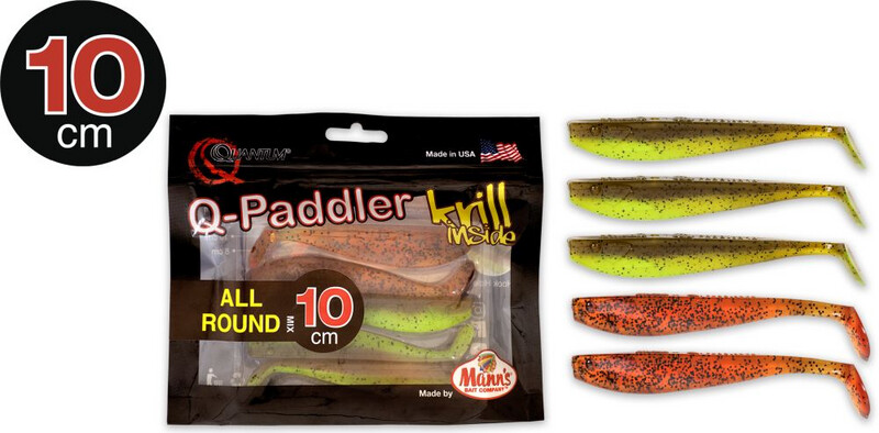 Quantum Q-Paddler Allround Mix Krill - Pumpkinseed Chartreuse + Original Appleseed 10cm/5stuks