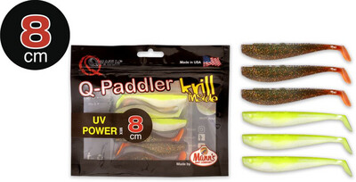 Quantum Q-Paddler UV Power Mix Krill - Citrus Shad + Magic Motoroil 8cm/6stuks