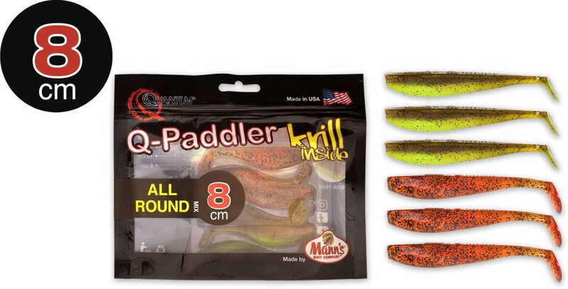 Quantum Q-Paddler Allround Mix Krill - Pumpkinseed Chartreuse + Original Appleseed 8cm/6stuks