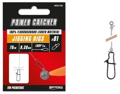 Power Catcher Fluoro Jigging Rigs -70cm/0.28mm/haak01