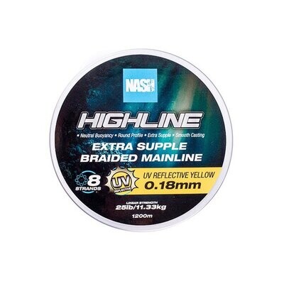 Nash Highline Extra Supple Braid UV Yellow