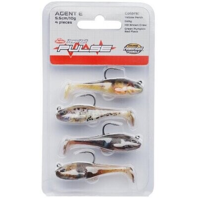 Berkley - Pulse Agent E Softbait 4-Pack 5.5cm - 10g Berkley - Pulse Agent E Softbait 4-Pack 5.5cm - 10g