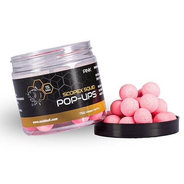 Nash Scopex Squid Pop Ups Pink 15mm (75g)