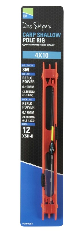 Preston Carp Shallow Pole Rig 4x14 (zonder weerhaak)