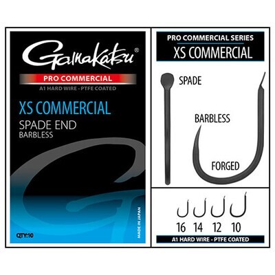 Gamakatsu Pro Commercial - XS Commercial Spade End/Barbless