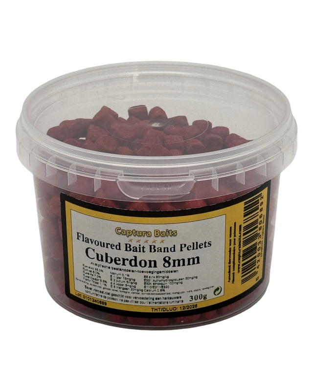 Flavoured Bait Band Pellets 8mm Cuberdon Flavoured Bait Band Pellets 8mm Cuberdon