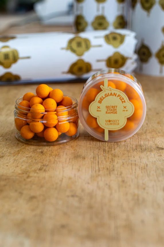 Monkey Climber Secret Stash Range Belgian Fizz Pop-ups - 14mm Cured/Golden Orange