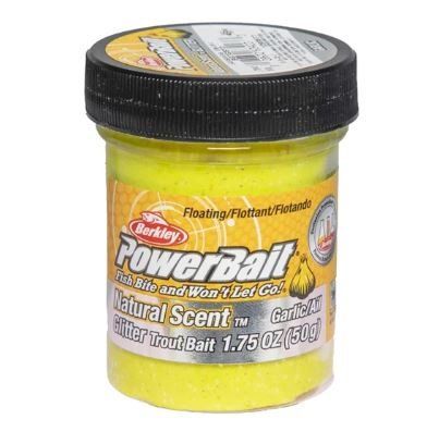 Berkley Powerbait Glitter Sunshine Yellow - Natural Scent Garlic - 50gr
