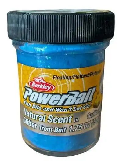 Berkley Powerbait Natural Glitter Garlic White/Neon Blue 50gr