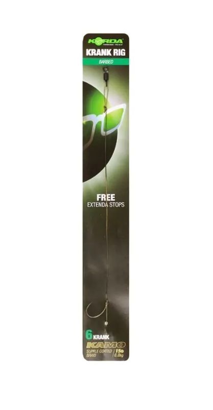 Korda Krank ready rig barbed size 4