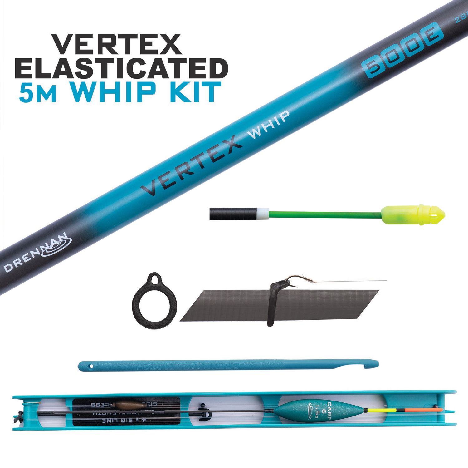 Drennan Vertex Elasticated Carbon Whip Kit 5m