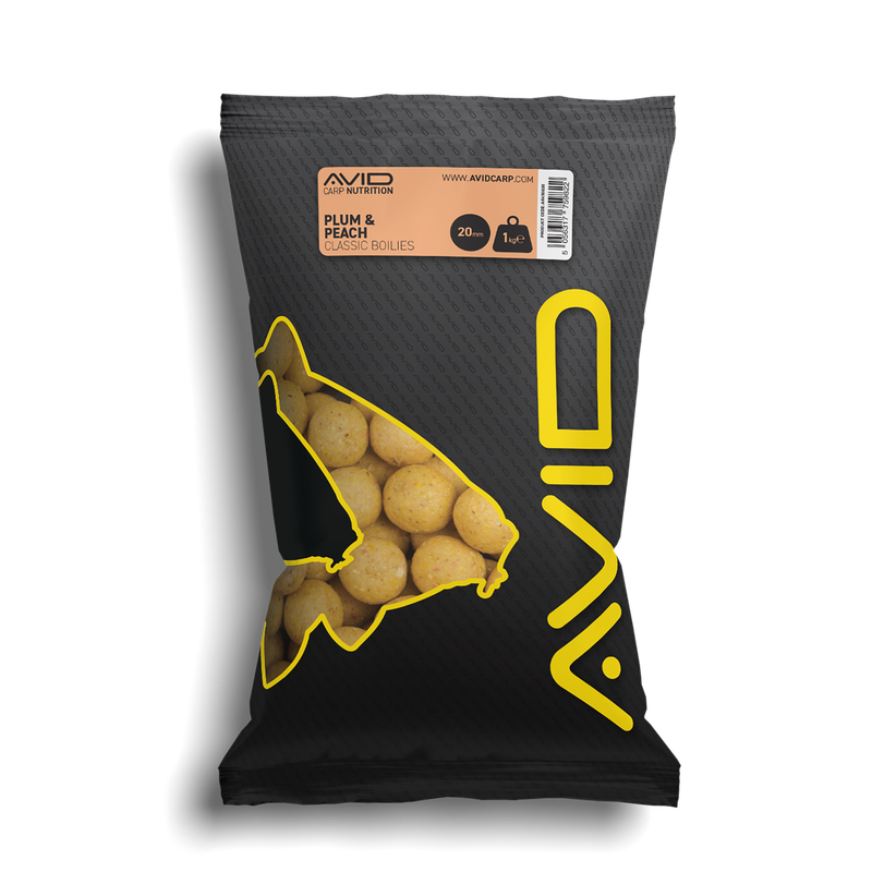 Avid Plum & Peach Boilies 20mm/1kg
