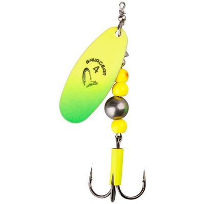 Savage Gear Caviar Spinner 4 Fluo Yellow Chartreuse - 14g/Haak 4
