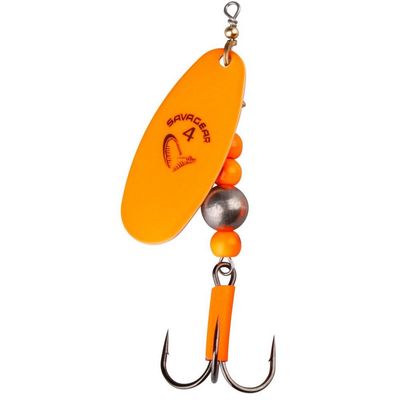 Savage Gear Caviar Spinner 4 Fluo Orange - 14g/Haak 4 Savage Gear Caviar Spinner 4 Fluo Orange - 14g/Haak 4