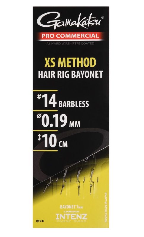 Gamakatsu Pro Commercial XS Method Ready Hair Rig Bayonet - 10cm/Haak 14/0.19mm