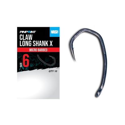 Nash Claw Long Shank X Size 2 Micro Barbed