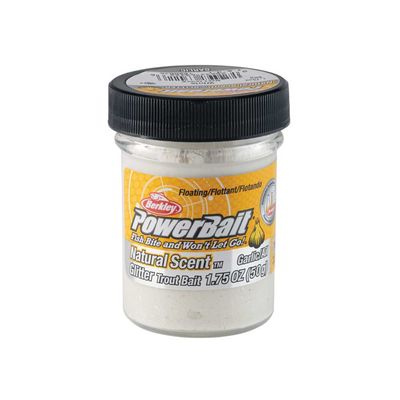 Berkley Powerbait Glitter White - Natural Scent Garlic - 50gr