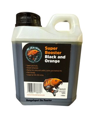 The Boilie Factory Super Booster Black and Orange - 1l