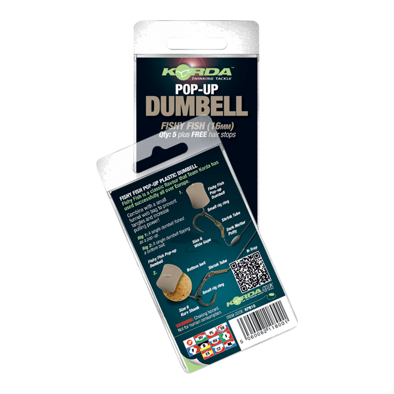 Korda Pop-up Dumbell Fishy Fish (8mm) - 10 pcs Korda Pop-up Dumbell Fishy Fish (8mm) - 10 pcs