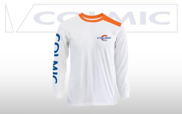 Colmic T-Shirt White/Orange - Lange mouwen Colmic T-Shirt White/Orange - Lange mouwen