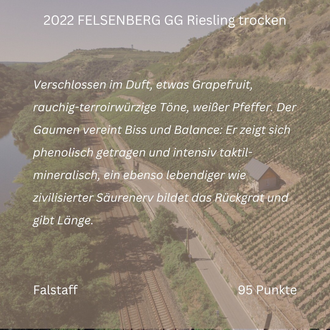 Riesling 2022 droog Grosses Gewächs Felsenberg-Dr. Crusius (Nahe)