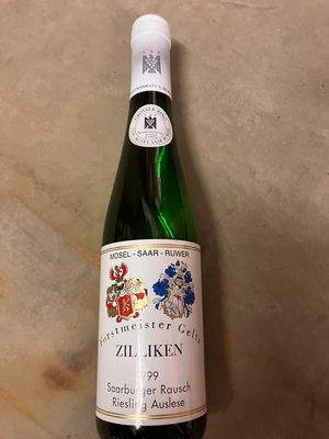 Riesling-Auslese-Veiling-#3-1999 0,375 l Saarburger Rausch- Zilliken (Saar) Riesling-Auslese-Veiling-#3-1999 0,375 l Saarburger Rausch- Zilliken (Saar)