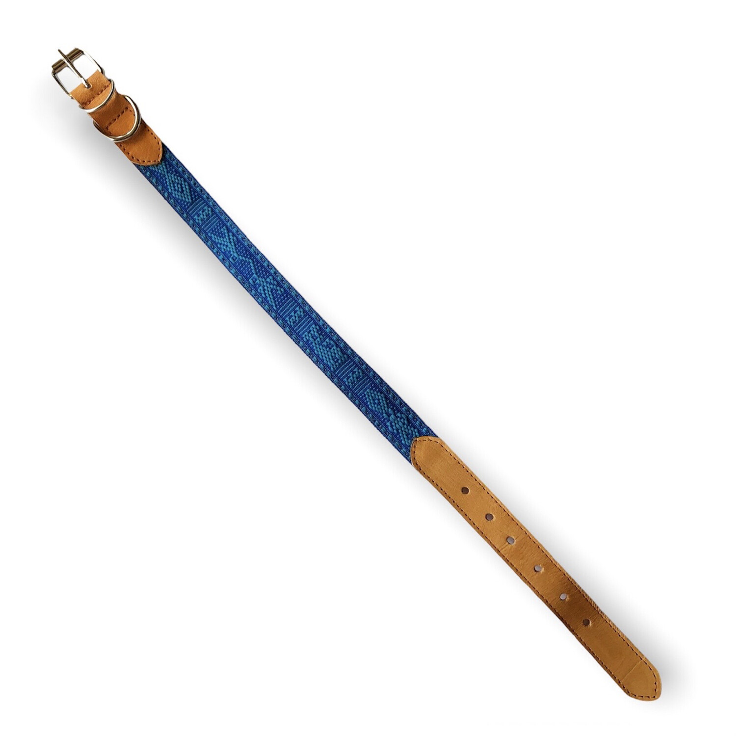 Hundehalsband aus Leder, 60 cm, Blau