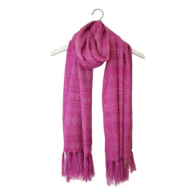 Mexikanischer Schal, Pink Halstuch, Rebozo, Geschenk für Frauen