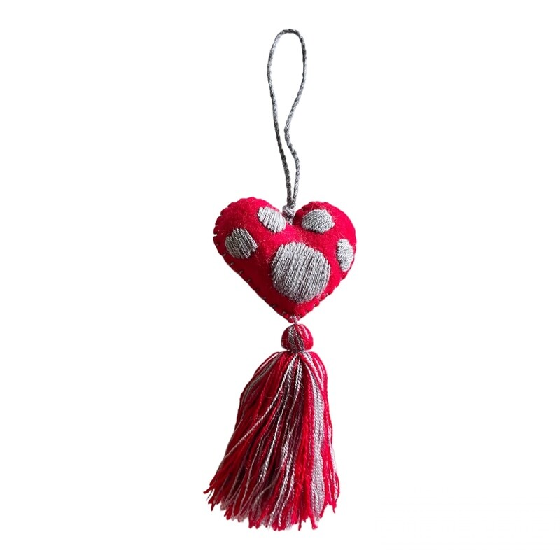 Tascheanhänger mit Herz, Schlüsselanhänger, Weihnachtsgeschenk