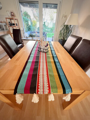 Tischläufer Mexiko, Runner-Tisch Ethno-Style, gewebte Tischläufer Arcoiris, 200 cm