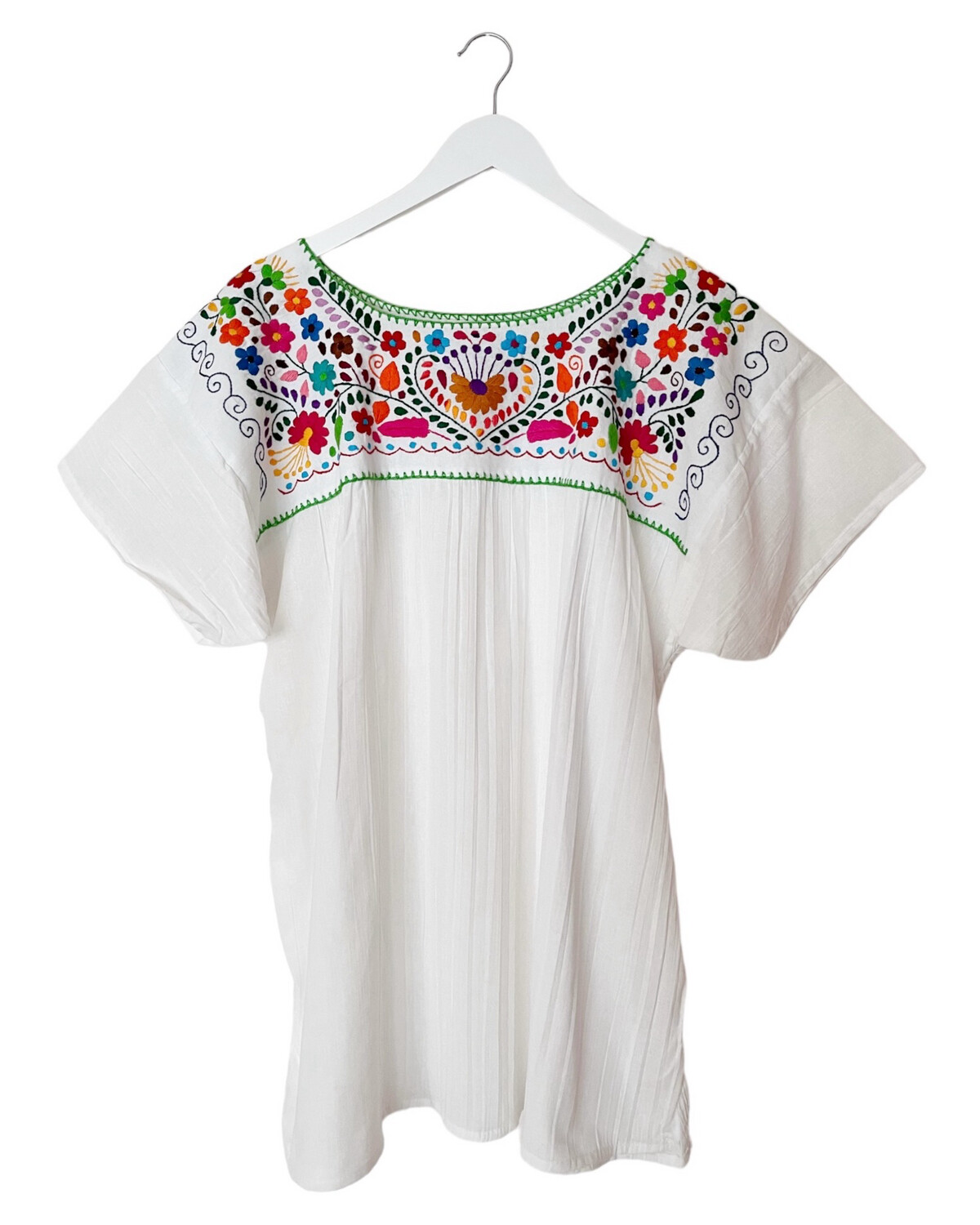 Mexikanische Bluse XL Dame mit handgemachte Stickerei