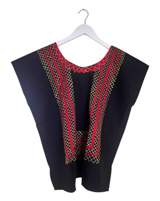 Mexikanische Huipil-Bluse Luna, handgemachte Stickerei