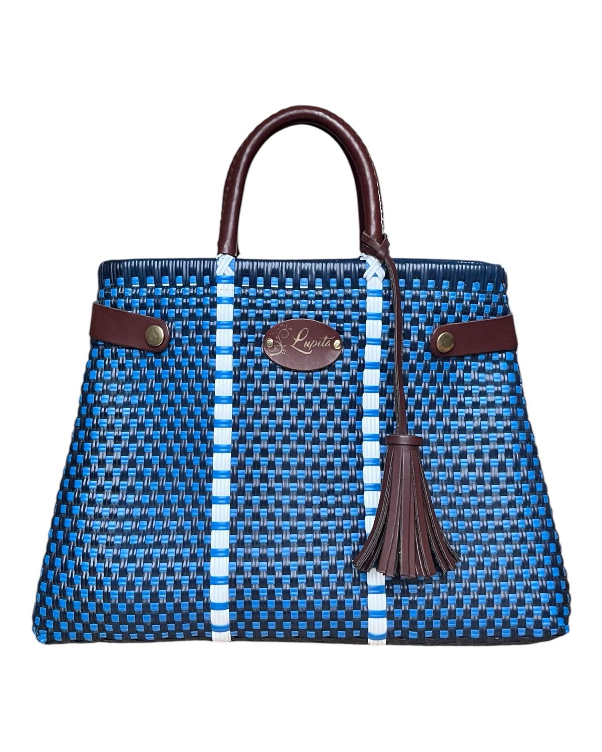 Mexikanische Handtasche, Shopper mit Henkel aus Leder.