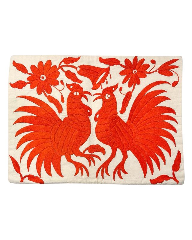 Bunter mexikanischer Otomi-Kissenbezug