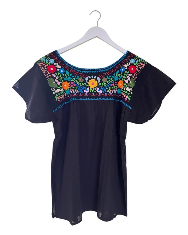 Mexikanische Bluse Puebla, Sommerbluse Damen, S Mexikanische Bluse Puebla, Sommerbluse Damen, S
