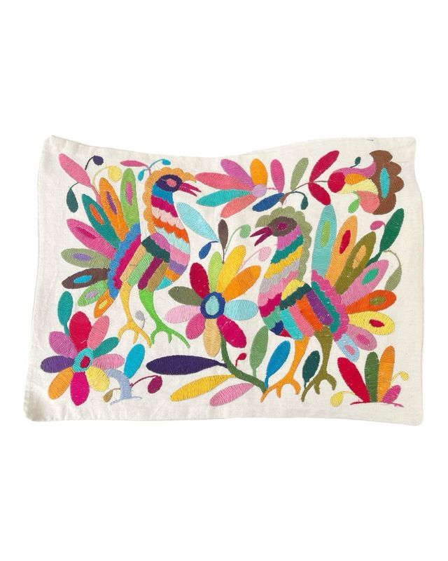 Bunter mexikanischer Otomi-Kissenbezug