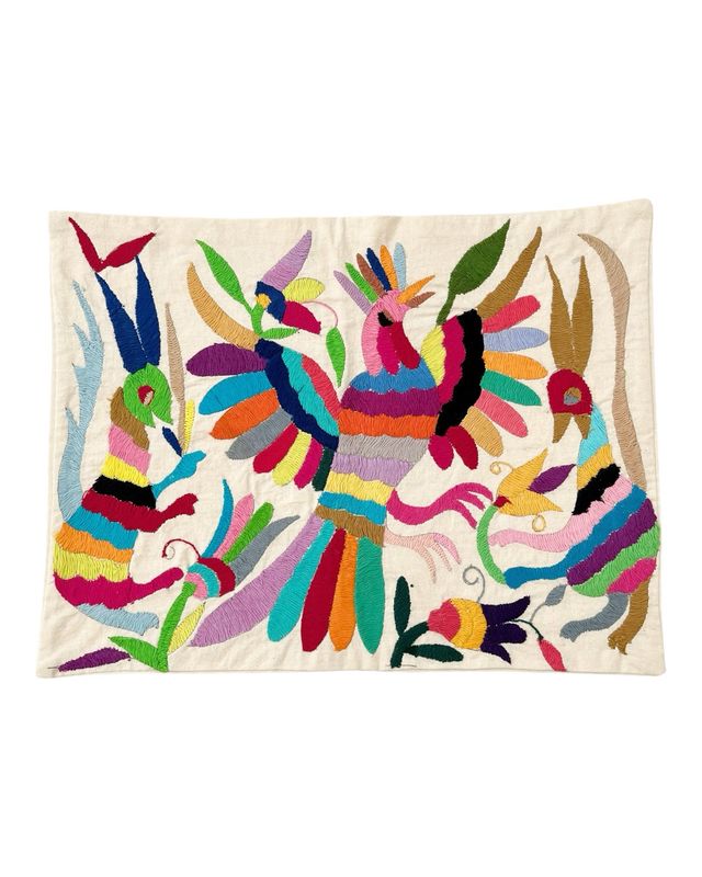 Bunter mexikanischer Otomi-Kissenbezug