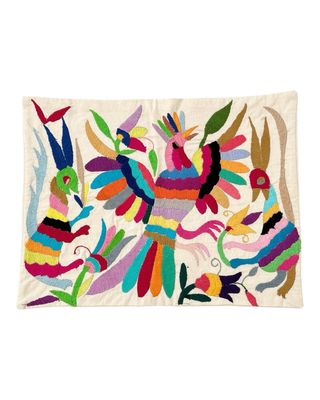 Bunter mexikanischer Otomi-Kissenbezug