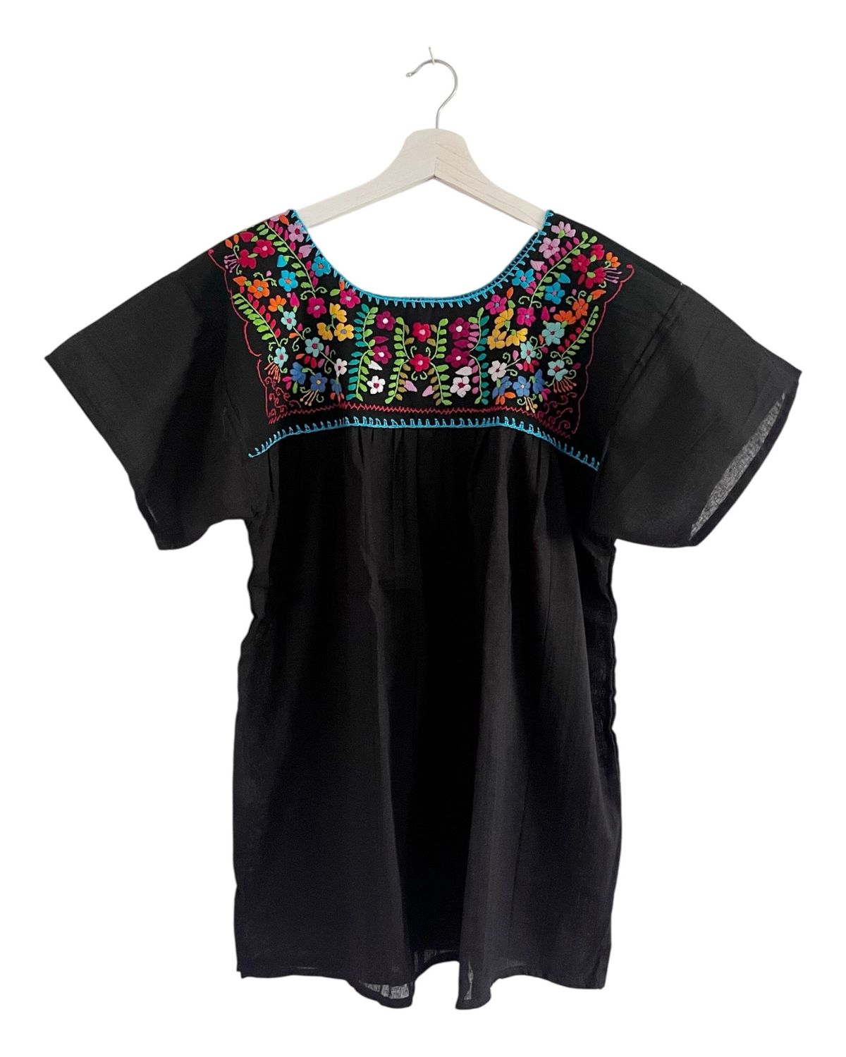 Mexikanische Bluse Puebla mit Stickerei, Sommerbluse L