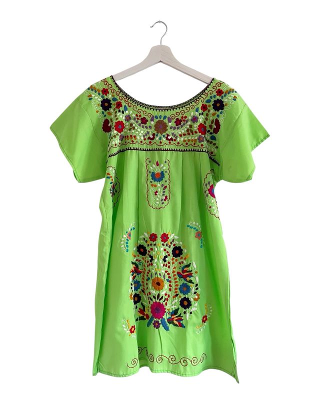 Mexikanisches Sommerkleid Puebla, Dame Mexikanisches Sommerkleid Puebla, Dame