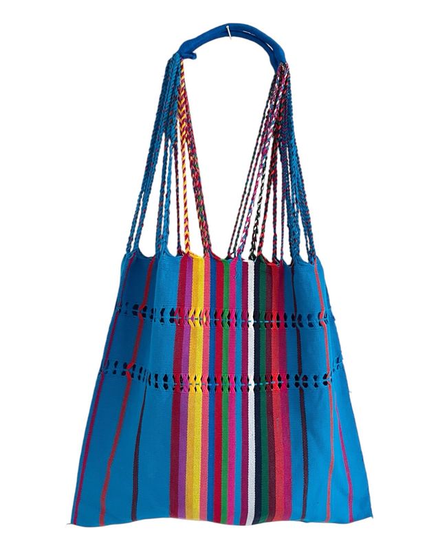 Gewebte Tasche aus Chiapas, Multifunktions. Mexican Canvas Tote Bag, ideal als Geschenk für Frauen.