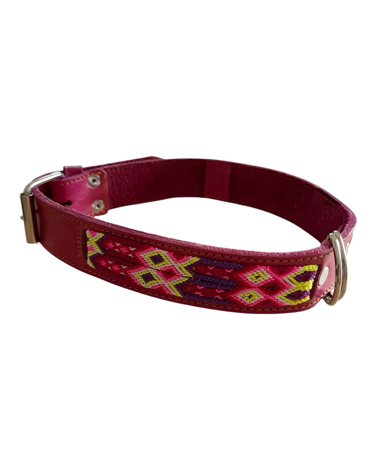 Hundehalsband aus Leder, Pink