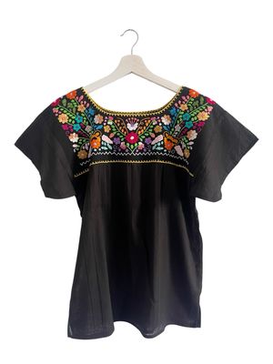 Mexikanische Bluse mit Stickerei, Boho Bluse, S Mexikanische Bluse mit Stickerei, Boho Bluse, S