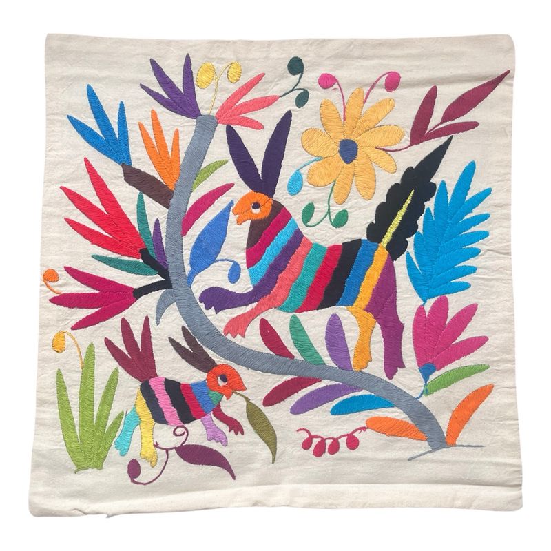 Bunter mexikanischer Otomi-Kissenbezug Bunter mexikanischer Otomi-Kissenbezug