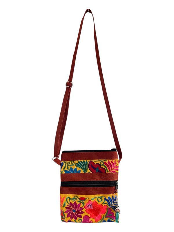 Umhängetasche mit Stickerei aus Mexiko, Boho Tasche Crossbody, Weihnachtsgeschenk Umhängetasche mit Stickerei aus Mexiko, Boho Tasche Crossbody, Weihnachtsgeschenk