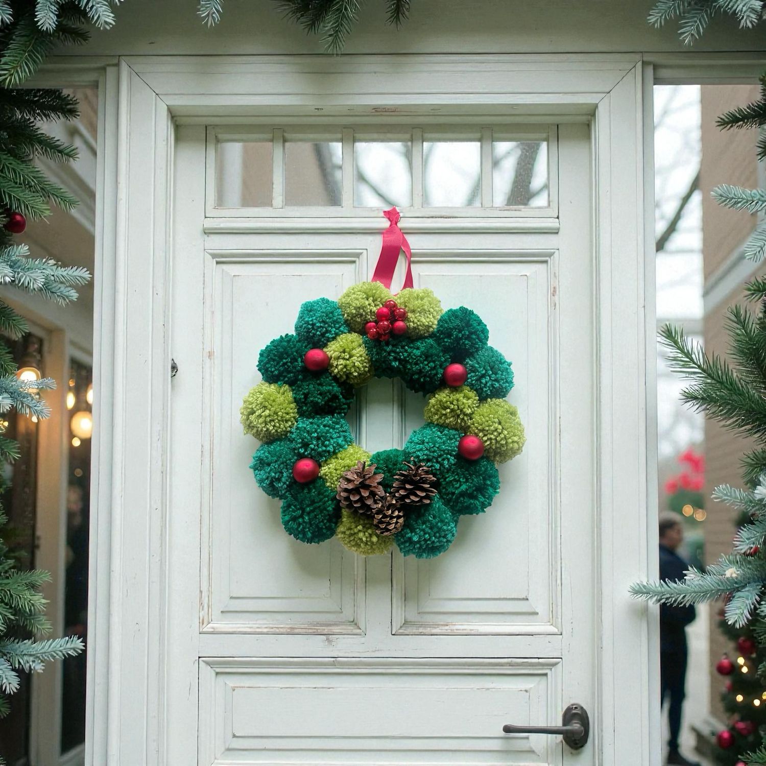 Türkranz Weihnachten, Landhaus Deko, Fensterdeko Türkranz Weihnachten, Landhaus Deko, Fensterdeko