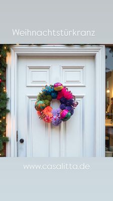 Türkranz für Weihnachten La Mexicana, Weihnachtsdekoration, Weihnachtskranz Türkranz für Weihnachten La Mexicana, Weihnachtsdekoration, Weihnachtskranz